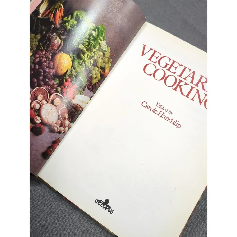 1980 Vegetarian Cooking Carole Handslip VTG‎ Hardcover 1st Edition Cookbook